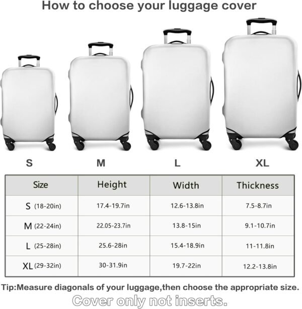 Philadelphia City Luggage Cover, Football Team Suitcase Cover for Luggage Protector Cover for Travel Business Vacation Fits 18-20 Inch Luggage - Image 3