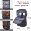 WITZMAN Travel Backpack for Men Women Carry on Luggage Backpack Canvas Rucksack Duffel bag with Shoe Compartment - Image 6