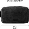 BAGSMART Toiletry Bag for Men, Canvas Travel Toiletry Organizer Dopp Kit Water-resistant Shaving Bag for Toiletries Accessories,Black-Medium - Image 6