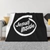 Religious Christian Faith Jesus Fleece Blanket Super Soft Blanket for Chair Sofa Couch Camping Travel 60"X50" Blanket