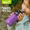 Kids Insulated Water Bottle with Straw-16 oz Stainless Steel Double Wall Vacuum Wide Mouth Water Bottle for School-Metal Travel Water Flask with Silicone Boot (Royal Blue) - Image 8