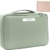 Queboom Travel Makeup Bag Cosmetic Bag Makeup Bag Toiletry bag for women and men (Green)
