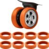 Luggage Wheel Covers, 8 Pack Luggage Wheel Protector Covers, Silicone Suitcase Wheel Covers, for Most 8-Spinner Wheels Carry on Luggage, Anti Wear and Shock Absorption (Orange)