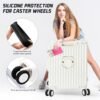 8PCs Luggage Wheel Covers, Silicone Wheel Protectors Replacement for Most 8-Spinner Wheels Travel Luggage or Office Chair Caster (Black, Silent) - Image 4