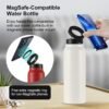 Insulated Water Bottle with Magnetic Phone Holder Compatible with MagSafe and iPhone, Stainless Steel Water Bottle Phone Mount for Sports Travel School, Hot 12H Cold 24H, 24oz - Image 2