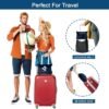 Bnuitland Travel Blanket and Pillow 2 in 1, Soft Flannel Airplane Blanket in Bag Compact-Long Flight Essential for Adults and Kids, Portable Luggage Sleeve and Backpack Clip, 65×40 inch Navy - Image 2