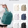 Travel Backpack for Women,United Airlines Carry on bags Travel Bag Flight Approved, with USB Charging Port, Waterproof Travel Essentials, Forest Green - Image 8