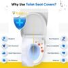 Toilet Seat Covers Disposable Flushable Travel Pack of 50 XL-Disposable Toilet Seat Covers-Biodegradable Paper-Kids Men Women Adults Toiletries-Airplane Camping Travel Essentials Accessories - Image 4