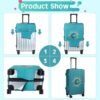 Sherr 3 Pieces Travel Luggage Cover Suitcase Protector Anti Scratch Suitcase Cover Washable Baggage Covers (Travel Theme,Medium/L/XL) - Image 5