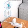 Cruise Essentials, USB C Travel Power Strip, Flat Plug Power Strip with 2 Outlets 3 USB Ports (1 USB C), 5ft Extension Cord Charging Station, Non Surge Protector for Cruise Ship, Travel, Home - Image 2