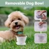 Small Dog Water Bottle - 12OZ Pet Water Bottle with Food Container, Travel Bottle for Dogs, Portable Doggy Water Bowl Dispenser, Cute Pet Supplies, Dog Walking Essentials(Pink, 12OZ) - Image 4