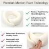 Travel Neck Pillow for Airplane Travelling, 360° Plane Travel Essentials Memory Foam Adjustable U Shaped Sleep Support Neck Pillow for Adults & Kids - Image 3