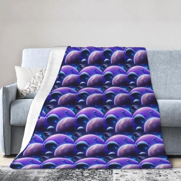 (Planet) Print Fall Throw Blanket Personalized Soft Flannel Blanket for Bed Couch Sofa, Blanket for Lightweight Fuzzy Cozy Blankets for Travel Office Home 50"X40"