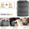 Maliton Inflatable Travel Foot Rest Pillow, Airplane Bed for Kids, Car Foot Leg Rest Pillow, Adjustable Height for Airplane, Car, Train, Home, Office(Dark Grey, 1 Pack) - Image 4