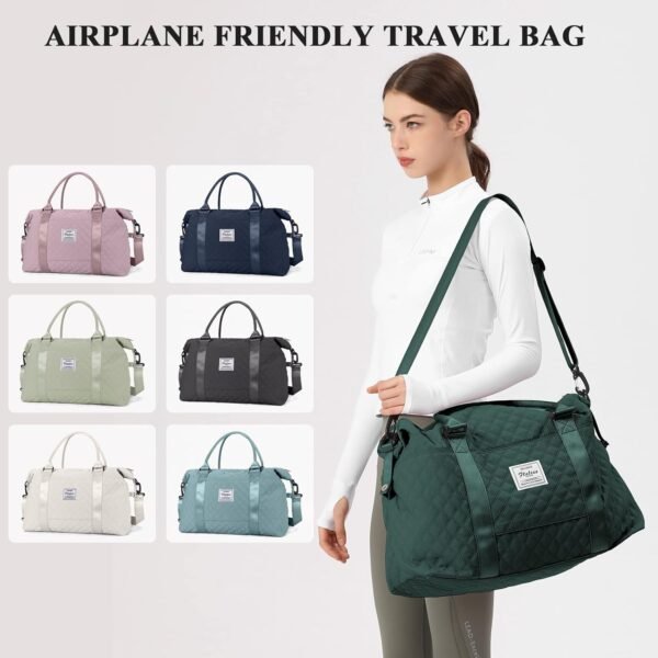 Travel Duffel Bag,Sports Tote Gym Bag,Shoulder Weekender Overnight Bag for Women - Image 7