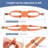 XINRUI 2 Pack Luggage Bungee Straps, Adjustable Suitcase Travel Belts for Luggage Over Handle Portable Straps Add a Bag Elastic Airport Accessories with Buckles for Baggage Handbag(Orange) - Image 7