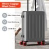 AWINNER 8 Pack Luggage Wheels Covers - Silicone Luggage Wheel Protector Covers for most 8 Spinner Wheel Suitcases or Office Chair Caster,Durable,Mute and Shock Absorption (Red) - Image 2