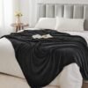 BEDELITE Fleece Blanket Black Throw Blankets for Couch & Bed, Luxury Plush Cozy Fuzzy Blanket 50x60 inches, Super Soft Warm Lightweight Throw Blanket for Travel Camping - Image 6