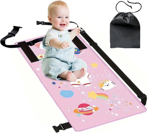 Eisignshop Toddler Airplane Bed, Kids Airplane Seat Extender Travel Bed, Toddler Airplane Travel Essentials, Portable Kids Travel Plane Bed, Airplane Kids Bed for Baby Flight Must Haves