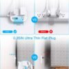 Cruise Ship Essentials, Travel Power Strip with USB C, Flat Plug Extension Cord with 3 Outlets 4 USB Ports(2 USB C), 5 ft Desk Wall Outlet Extender, Non Surge Protector for Cruise, Dorm Room, ETL - Image 4