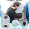Inflatable Travel Pillow, Multifunction Travel Neck Pillow with Super Soft Slipcover, Comfortably Supports Head and Chin for Airplane, Car, Trains, Bus and Office(Grey) - Image 3