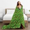 (Leaves and Ladybugs) Print Fall Throw Blanket Personalized Soft Flannel Blanket for Bed Couch Sofa, Blanket for Lightweight Fuzzy Cozy Blankets for Travel Office Home 40"X30" - Image 5