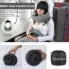 Travel Pillow, Neck Pillow Travel, Memory Foam Neck Pillow Travel Neck Pillow for Traveling, Neck Support Travel Pillows for Long Flights, Neck Travel Pillows for Airplanes, Pink - Image 2