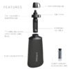 LifeStraw Peak Series - Collapsible Squeeze Bottle Water Filter System – 650ml for Trail Running, Through Hiking, Travel, Cycling, and Fishing, Dark Mountain Gray - Image 2