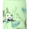 Ion8 Kids Water Bottle, Steel 400 ml/13 oz, Leak Proof, Easy to Open, Secure Lock, Dishwasher Safe, Flip Cover, Carry Handle, Easy Clean, Durable, Metal Water Bottle, Raised Print, Pandas Design - Image 4