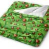 (Leaves and Ladybugs) Print Fall Throw Blanket Personalized Soft Flannel Blanket for Bed Couch Sofa, Blanket for Lightweight Fuzzy Cozy Blankets for Travel Office Home 40"X30" - Image 3