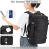 Tzowla 40L Travel Laptop Backpack for Men Women Carry on Flight Approved, Large Capacity Water Resistant Anti Theft Backpacks with USB Port,Business Causal Daypack Bag Fit 17.3"Computer/Notebook-Black - Image 6