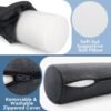 Neck Pillow for Sleeping, Cervical Pillow with Washable Zippered Cover, Cylinder Pillow, Neck Pillows for Travel, Home, Office, (17.4 x 4inch) - Image 3