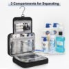CUBETASTIC Toiletry Bag for Men, Hanging Travel Bag for Toiletries, Water-Resistant Dopp Kit for Traveling Portable Large Shaving Kit Bag with Compartment, College Dorm Room Essentials, Black - Image 2