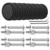 8Pcs 1.97in/50mm Replacement Luggage Wheels 360 Spinner Swivel Caster Wheels Repair Kit, Universal PVC Rubber Swivel Trolley Casters Bearings Repair Tools Set, Black