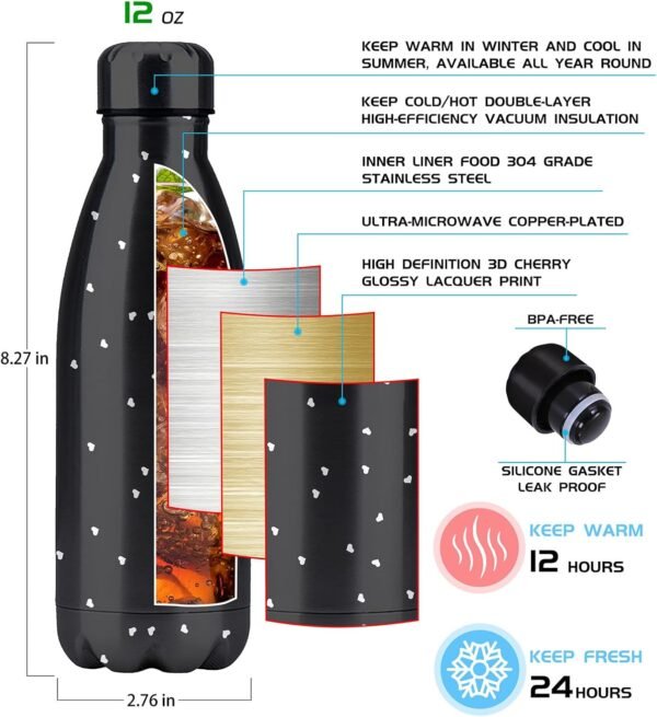 Cute Lunch Bag Women With Placemat and Water Bottle, Insulated Lunch Box for Women, Placemat Keep Clean and Hygienic Durable Leakproof Thermal High Capacity for Travel Picnic Insulated Lunch Bag - Image 2