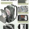 INC Travel Backpack For Women Men, 35L Carry On Backpack Flight Approved, Waterproof Anti-theft Personal Item Suitcase Backpack For Weekender, Traveling, Green - Image 4