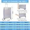 3PCS Clear Suitcase Cover Protectors with Colorful Straps, (20 Inches, 24 Inches, 28 Inches) Transparent PVC Waterproof Luggage Protective Cover Dustproof Travel Luggage Sleeve Protector - Image 2