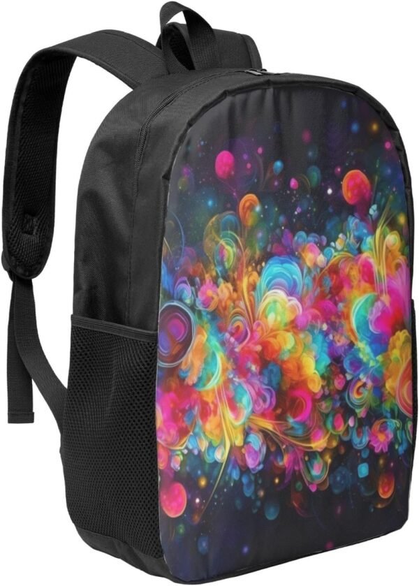 Bright Beautiful Colorful Art Laptop Backpack for Women Large Computer Bag for Men Computer Backpack 17 Inch Fashion Travel Daypack - Image 2