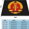 USSR Hammer & Sickle Fleece Blanket Super Soft Flannel Throw Blanket for Chair Sofa Couch Camping Travel 60"X50" Flannel Throw Blanket - Image 2