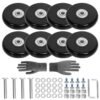 50mm x 14mm Luggage Wheels Replacement Kit 8Pcs Rubber Swivel Caster Wheels with 50mm Axles and Repair Kit for Luggage Bags Trolley Case