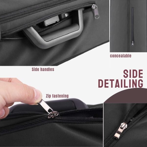 No Disassembly Suitcase Covers for Luggage - 30 Inch Clear Luggage Cover Protector, Black PVC Luggage Protector Suitcase Cover - Image 7