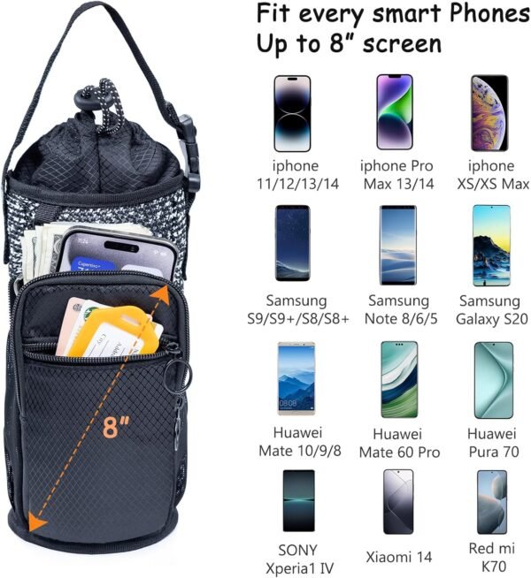 Water Bottle Holder with Strap, Water Bottle Carrier Bag - Image 3