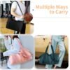 WALNEW Gym Duffel Bag for Women Men, Travel Carry on Weekender Overnight Tote Bags, Lightweight Waterproof Personal Item Bag for Sports, Dance, Workout with Wet Pocket, Black - Image 4