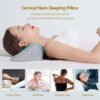 Cervical Neck Pillows for Pain Relief Sleeping, Memory Foam Neck Bolster Pillow for Stiff Pain Relief, Neck Support Pillow Neck Roll Pillow for Bed Pillow (Light Grey) - Image 2