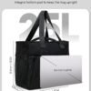 Black Utility Tote Bag with Pockets Large Tote Bag with Compartments for Women Zipper Tote Bags for School Travel Work Shoulder Tote Bag for Everyday Tote Bag with Water Bottle Pocket Women Gift Ideas - Image 4