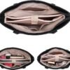 Classic Laptop Leather Tote Bag for 15 15.6 inch Notebook Computers Travel Carrying Bag with Smart Trolley Strap Design - Image 5