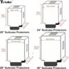 Yotako Clear PVC Suitcase Cover Protectors 20 Inch Luggage Cover for Wheeled Suitcase (20''(18.90''H x 14.90''L x 9.80''W)) - Image 4