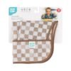 Bumkins Sleeved Bib for Girl or Boy, Baby and Toddler for 6-24 Mos, Essential Must Have for Eating, Feeding, Baby Led Weaning Supplies, Long Sleeve Mess Saving Food Catcher, Soft Fabric, Sand Check - Image 5