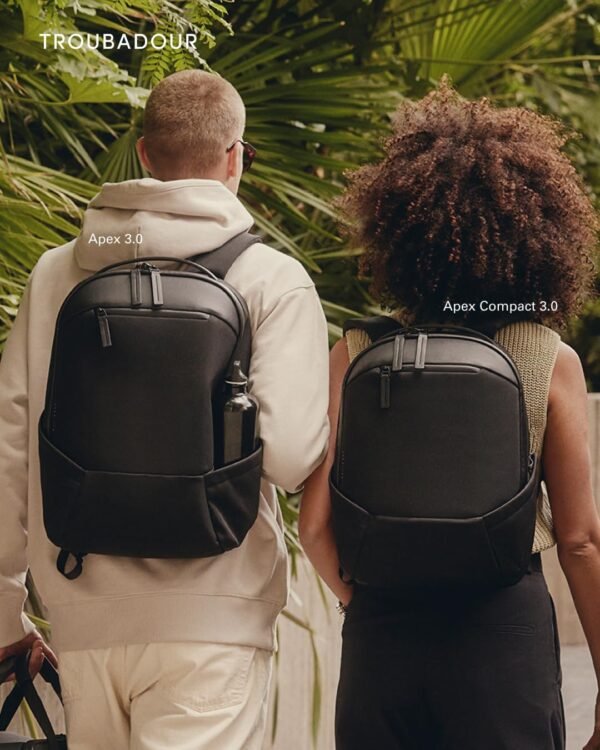 Troubadour Apex Backpack 3.0 - Ultimate Work & Travel Laptop Backpack - 17" Padded Laptop Pocket - Waterproof, Lightweight, Spacious - Innovative Pockets - Made From Recycled Materials - Navy - Image 7