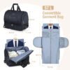 Rolling Garment Bag for Travel - Convertible Duffel Bag with Wheels & Shoes Compartment, Carry on Suit Luggage Bag with Trolley for Business Trip, Wedding, Weekender - Image 2